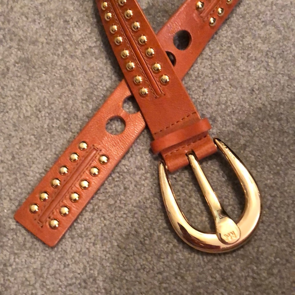 Michael Kors leather and gold belt